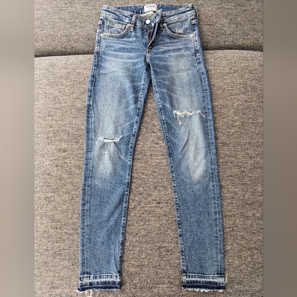 AGOLDE Women's Size 24 Lara Skinny Jeans in Badlands Wash